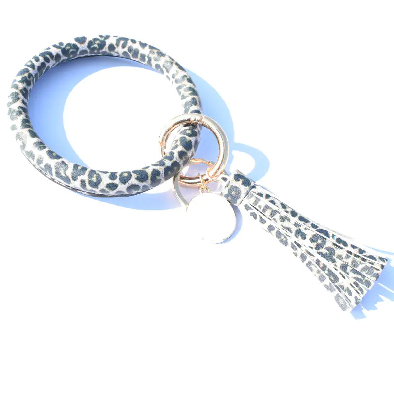 Chic Leather Tassel Wristlet