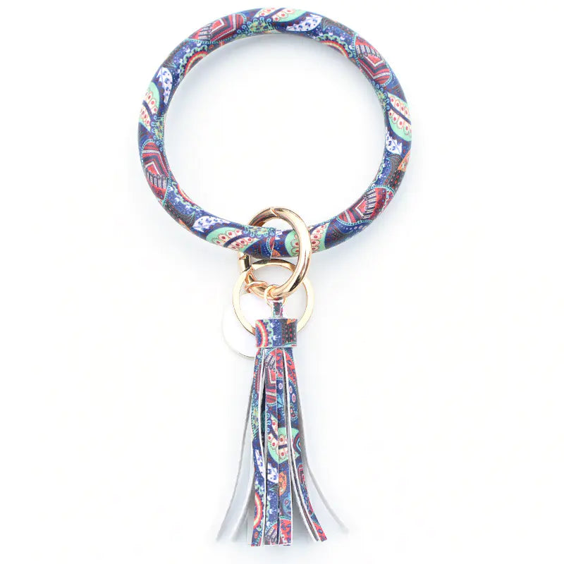 Chic Leather Tassel Wristlet