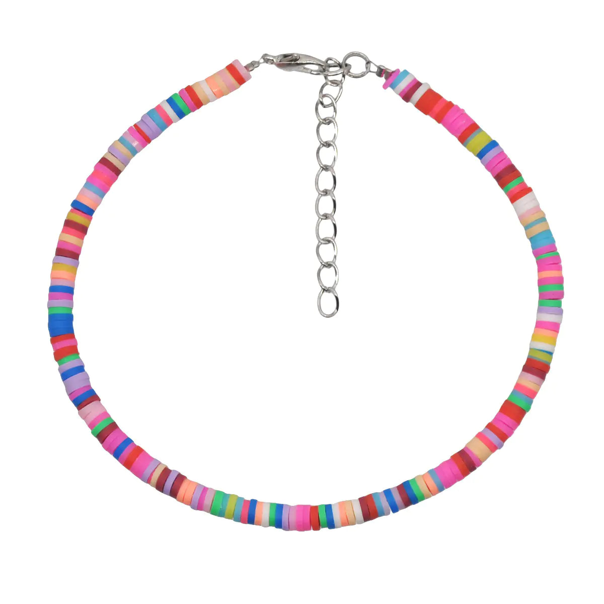 Colourful Polymer Clay Layered Ankle Bracelet