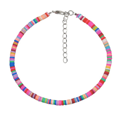 Colourful Polymer Clay Layered Ankle Bracelet