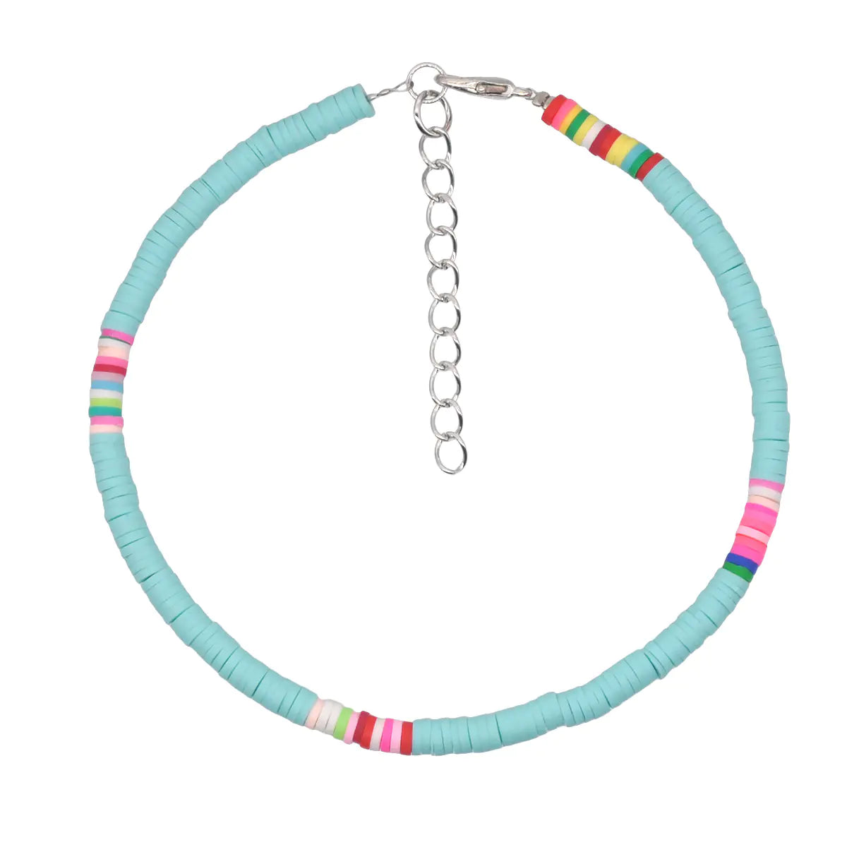 Colourful Polymer Clay Layered Ankle Bracelet