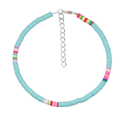 Colourful Polymer Clay Layered Ankle Bracelet