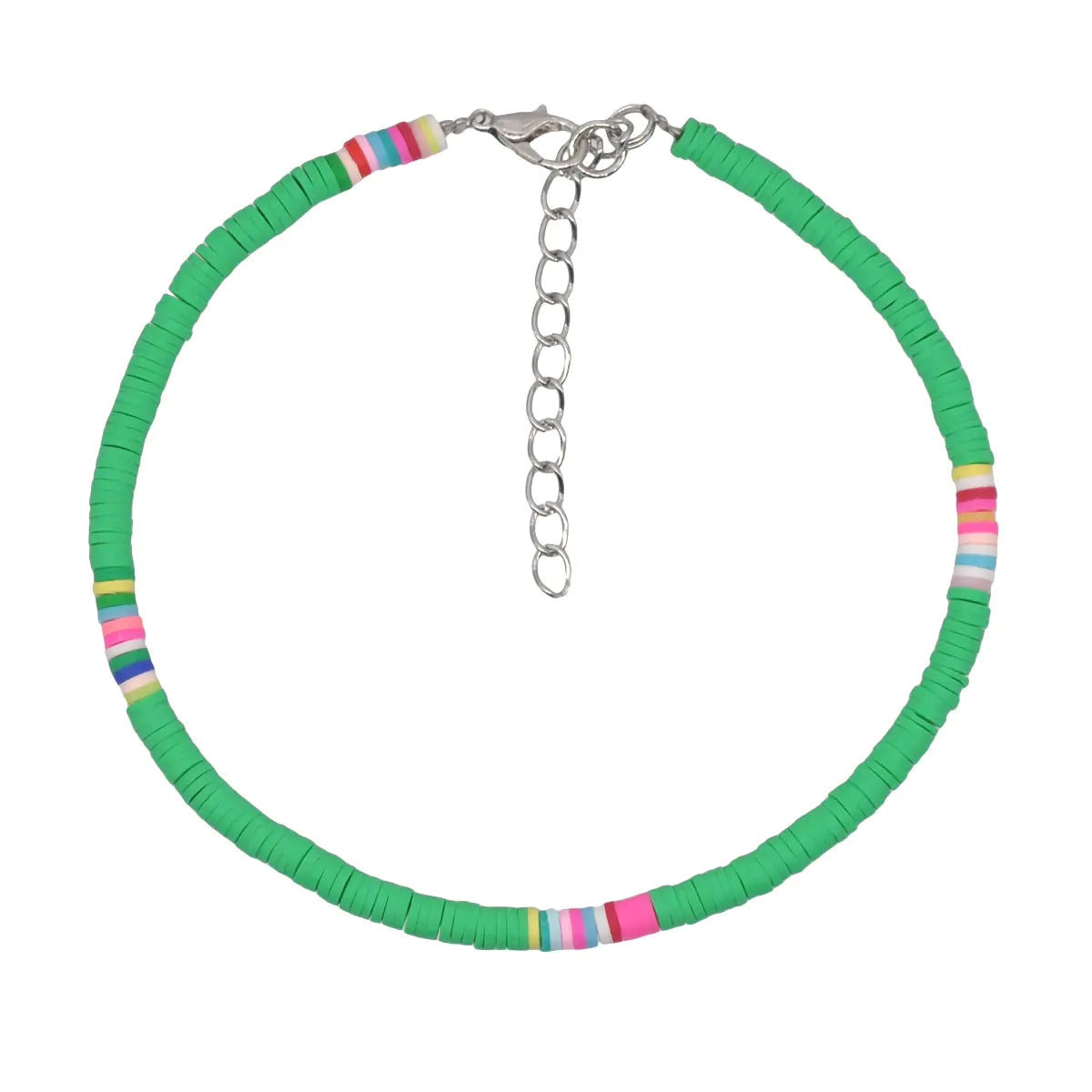 Colourful Polymer Clay Layered Ankle Bracelet