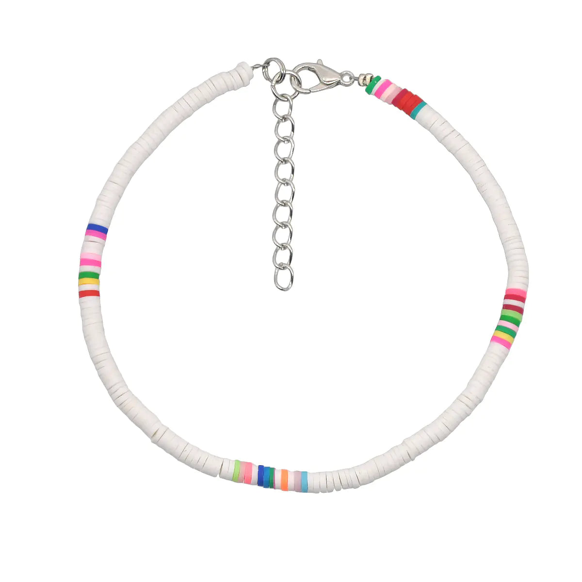 Colourful Polymer Clay Layered Ankle Bracelet