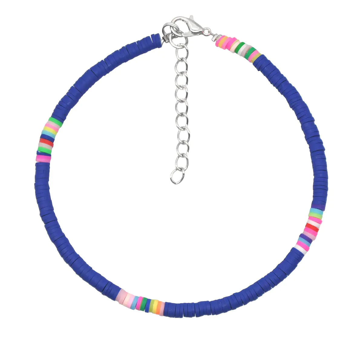 Colourful Polymer Clay Layered Ankle Bracelet