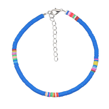 Colourful Polymer Clay Layered Ankle Bracelet