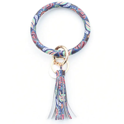 Chic Leather Tassel Wristlet
