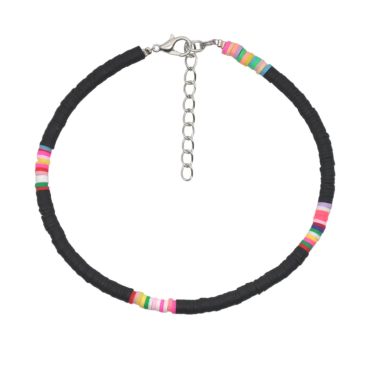 Colourful Polymer Clay Layered Ankle Bracelet