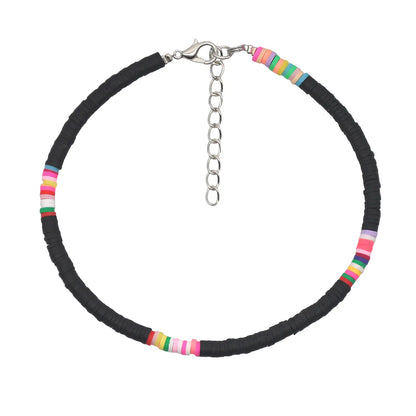 Colourful Polymer Clay Layered Ankle Bracelet