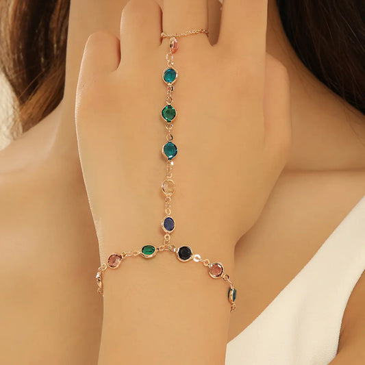 Colourful Crystal Chain Bracelet