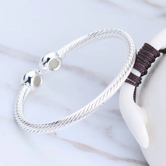 Magnetic Health Bracelet with Red Copper Design